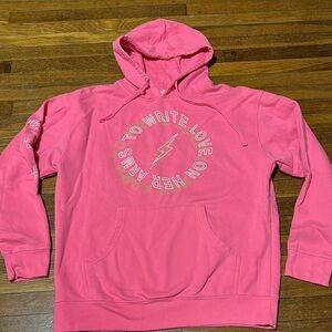 To Write Love On Her Arms Pink Graphic Hoodie, Arm Logo, Sz Large